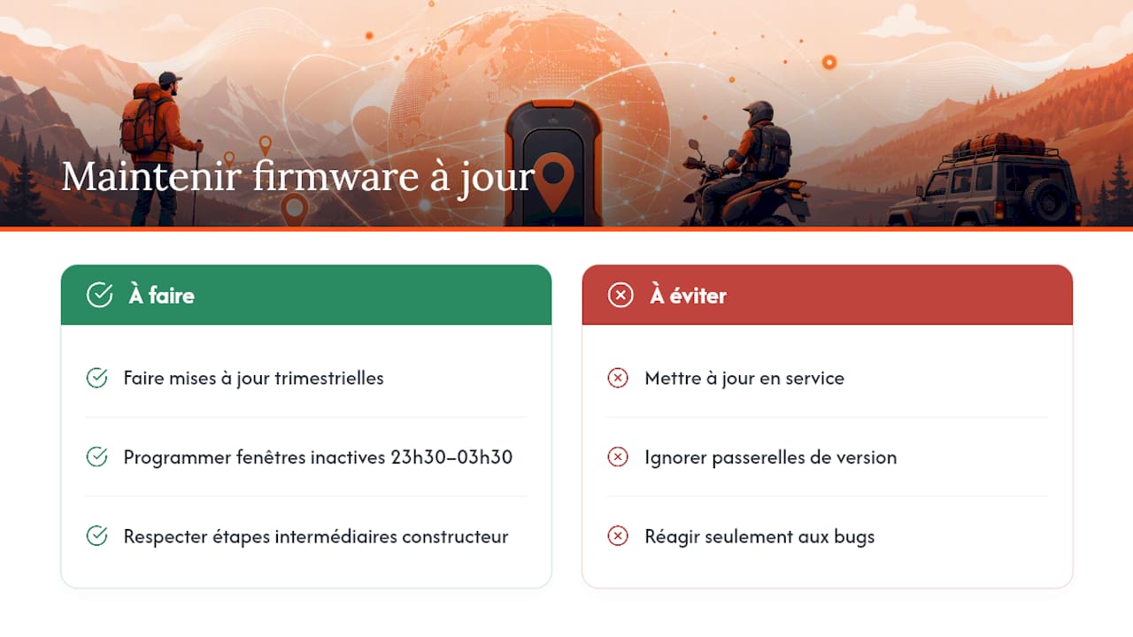 Pourquoi maintenir le firmware d'un traceur GPS à jour ? — overview diagram