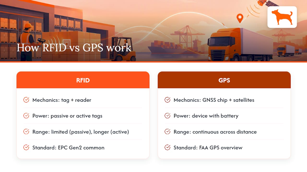How RFID and GPS work and why their mechanics matter to buyers — overview diagram