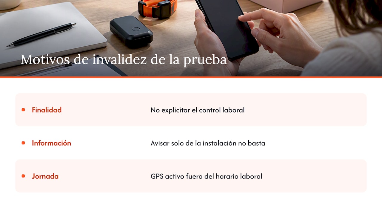 Motivos para invalidar pruebas disciplinarias GPS