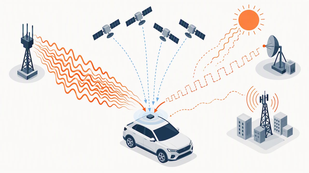 Tres factores que modifican la señal GPS