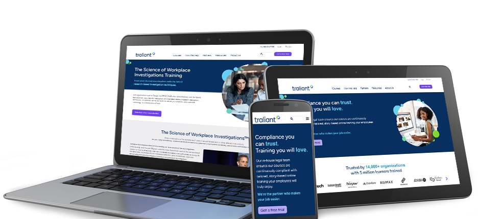 Traliant's website redesign