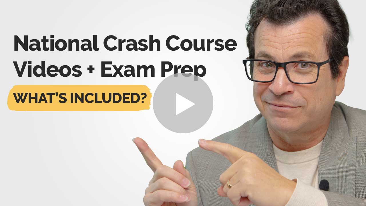 US Realty Training real estate exam crash course video and exam prep thumbnail.