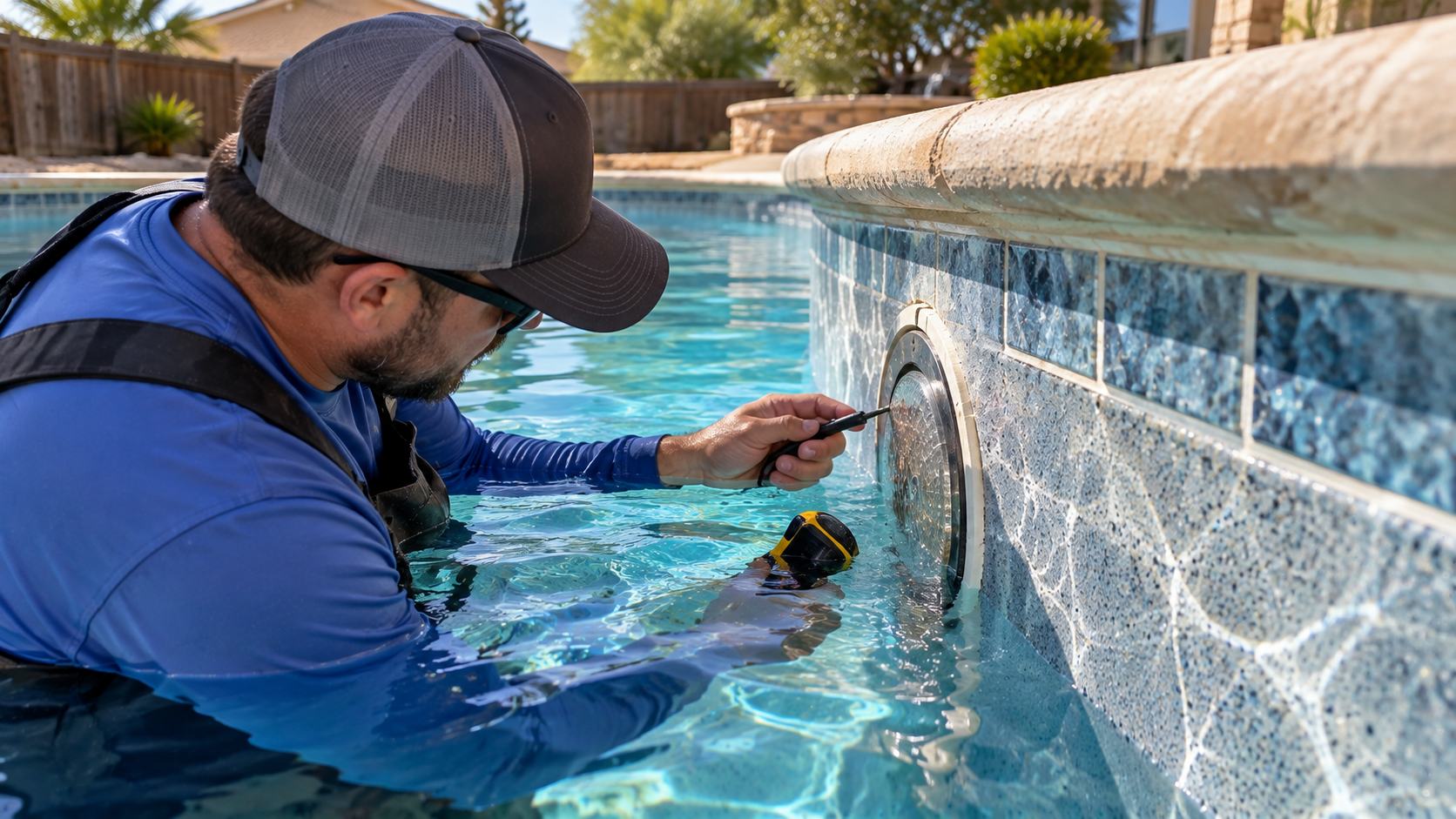 pool light leak detection