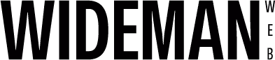Wideman web logo with 'WIDEMAN' in large bold letters and 'WEB' vertically aligned on the right.