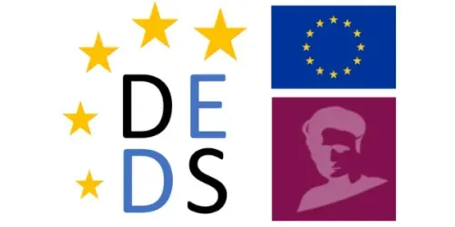 EU-themed DEDS logo with silhouette icon.