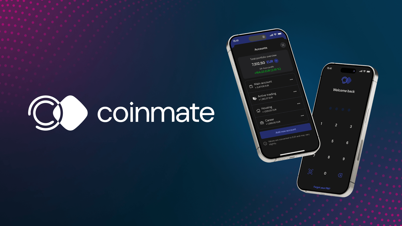 Coinmate crypto exchange mobile app