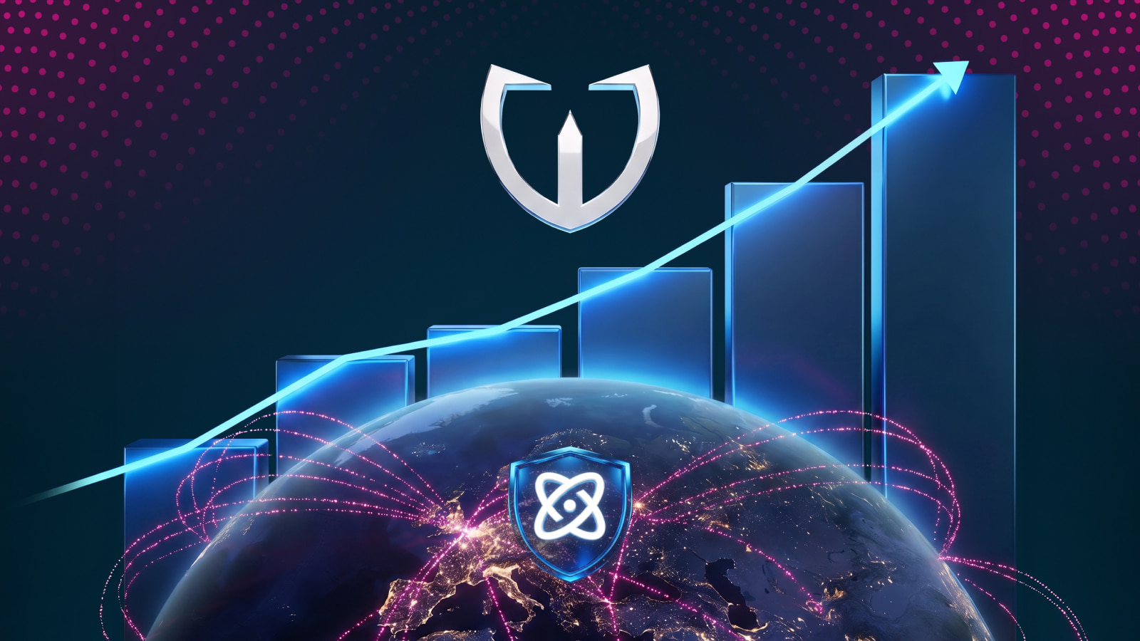 Illustration announcing Wultra's €6.8 million Series A funding to accelerate global expansion of post-quantum authentication and digital identity solutions for banks and fintechs.