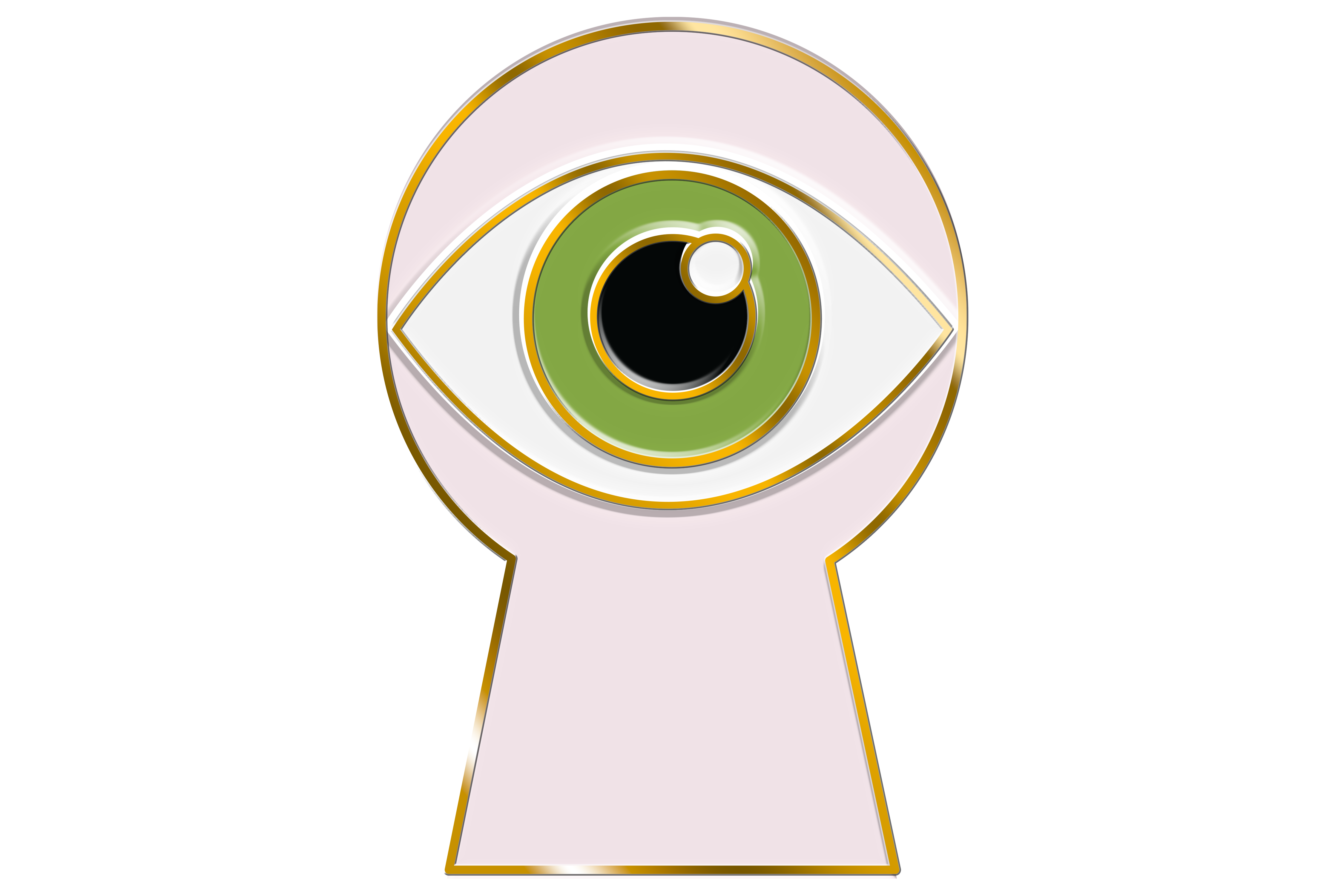 Eye through keyhole