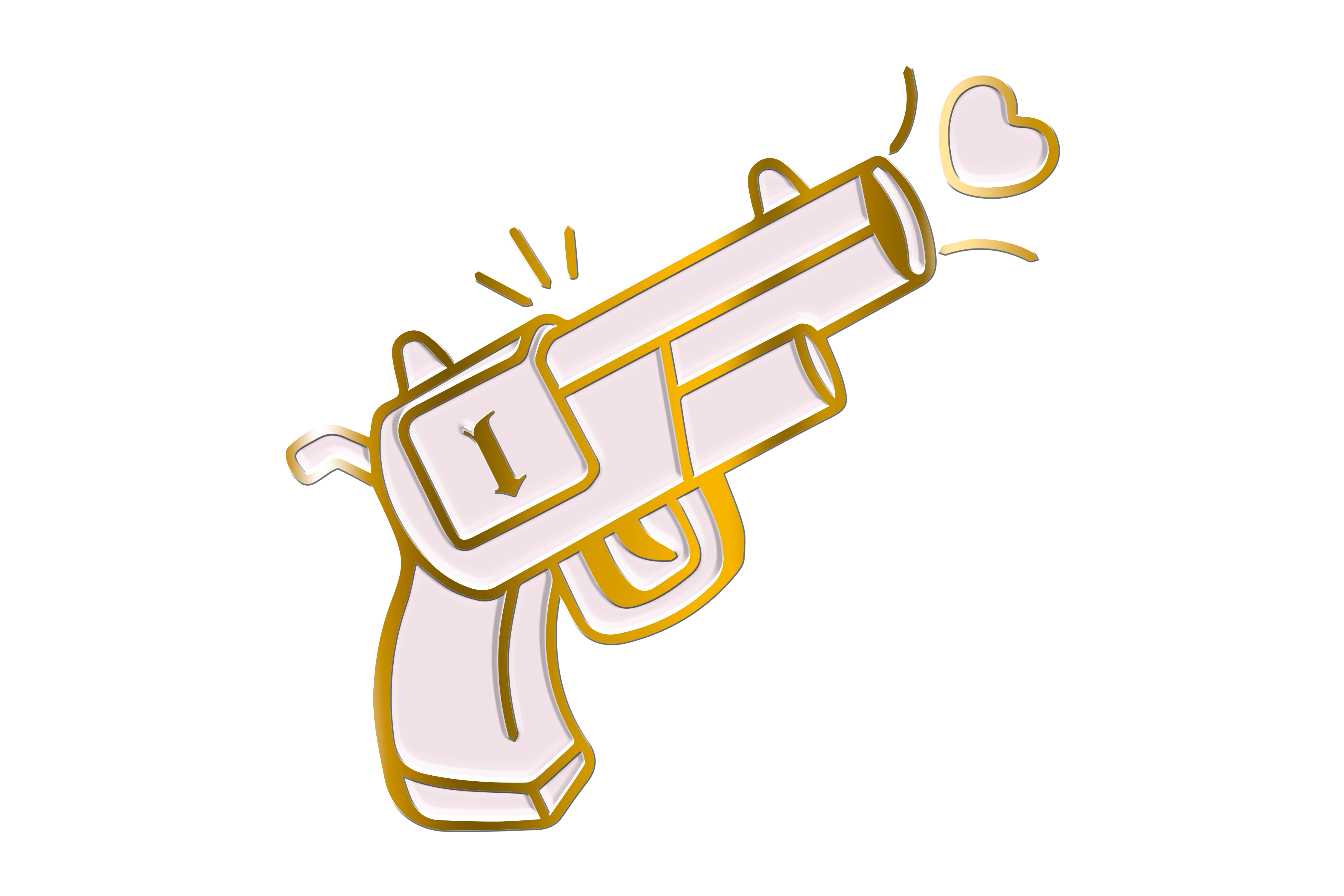 Gun shooting heart