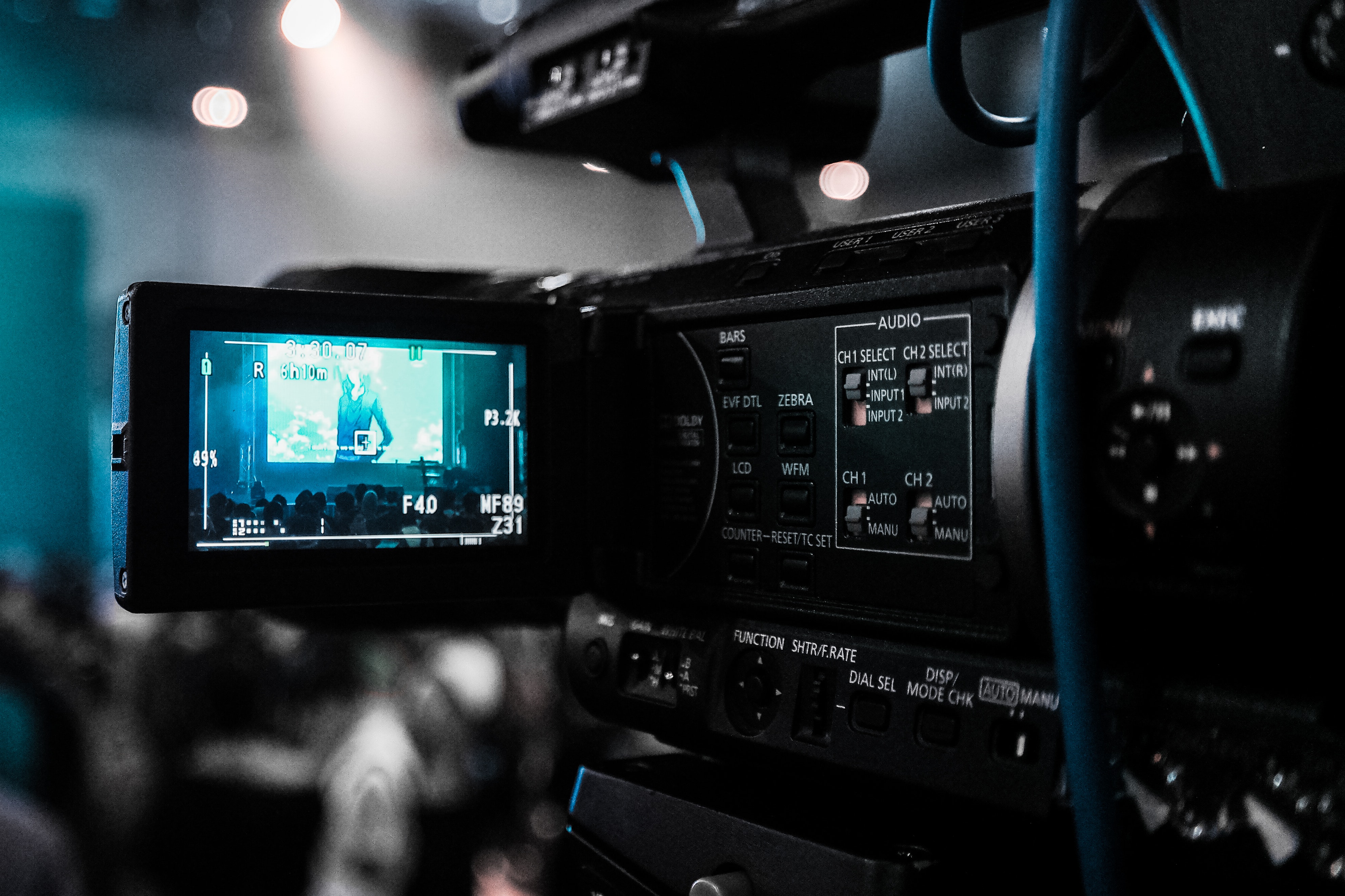 Video Camera recording its subject