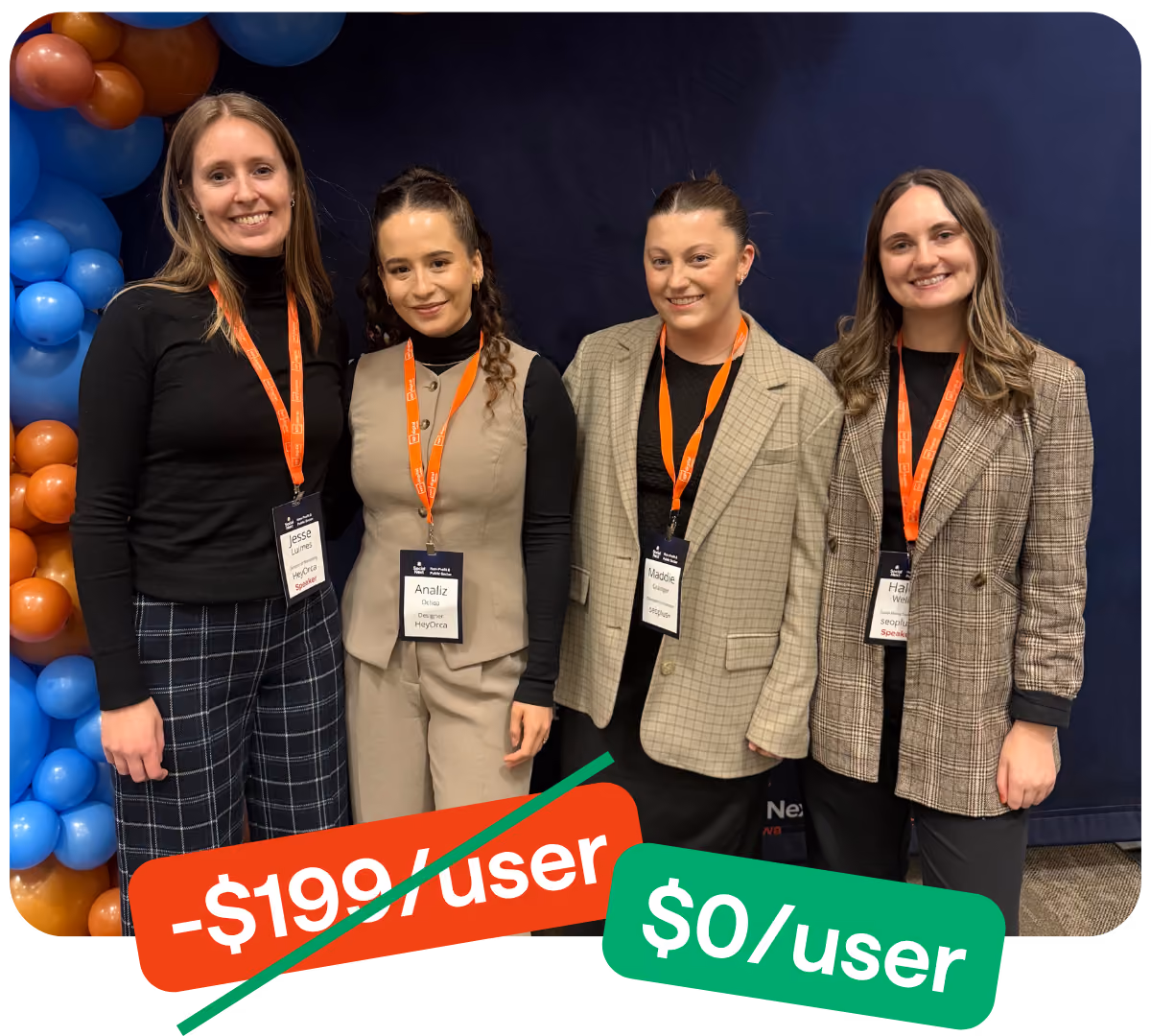 A team that's $199 per user vs a team that's $0/user