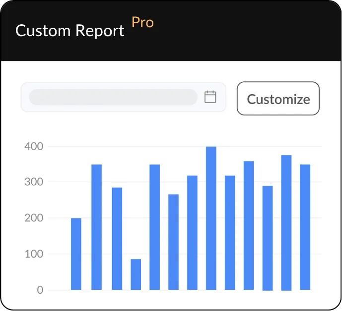 HeyOrca's custom social media reports show a blue bar graph and a colourful line graph representing social media performance over time.