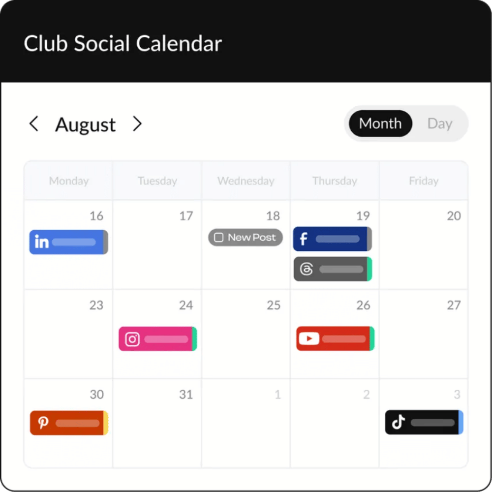 HeyOrca's social media inbox shows two social media posts, one featuring a photo of purple flowers and another featuring a photo of orange drinks. Comments on the posts say, "This is beautiful" and "brb making this right now."