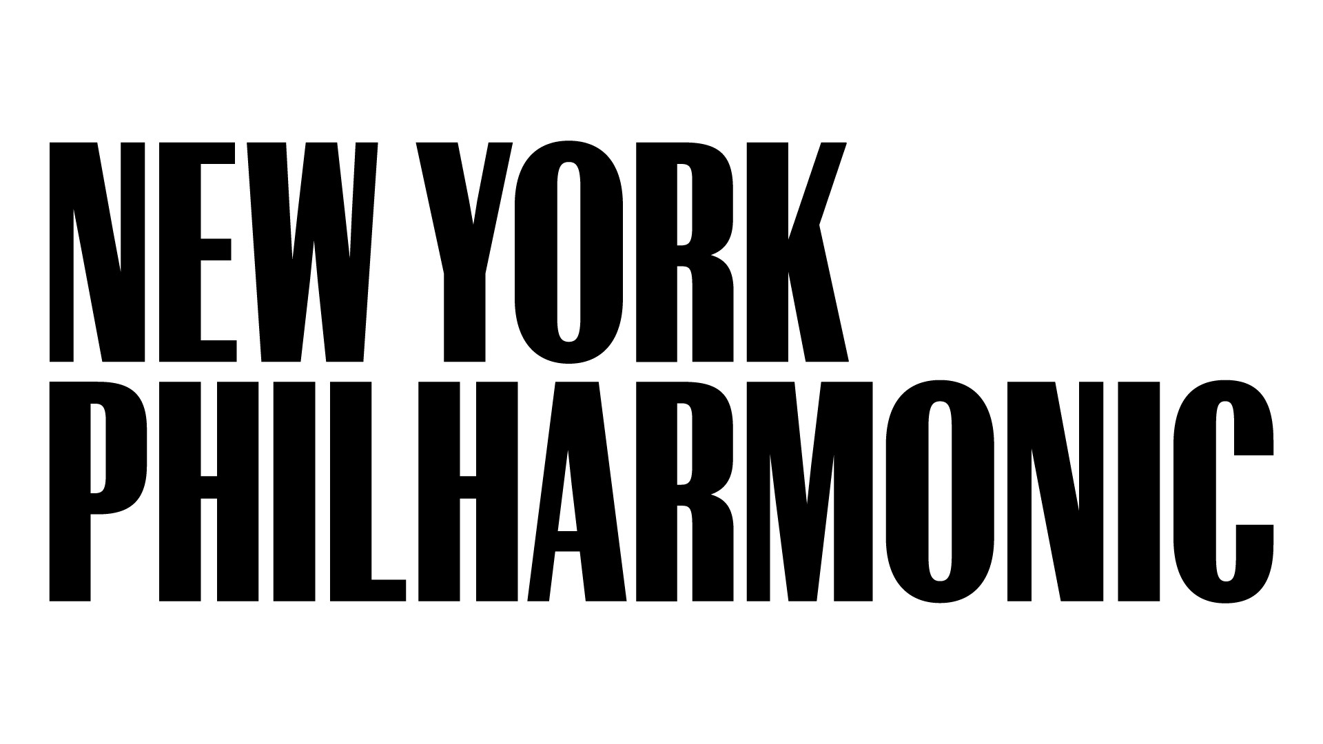 New York Philharmonic logo in black.