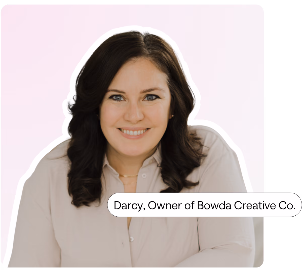 Darcy, owner of Bowda Creative agency