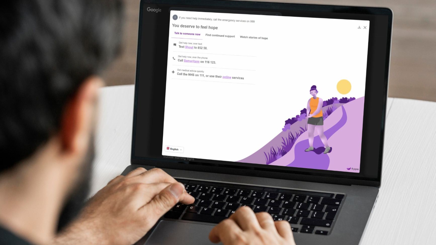 A user uses the Ripple tool on a laptop