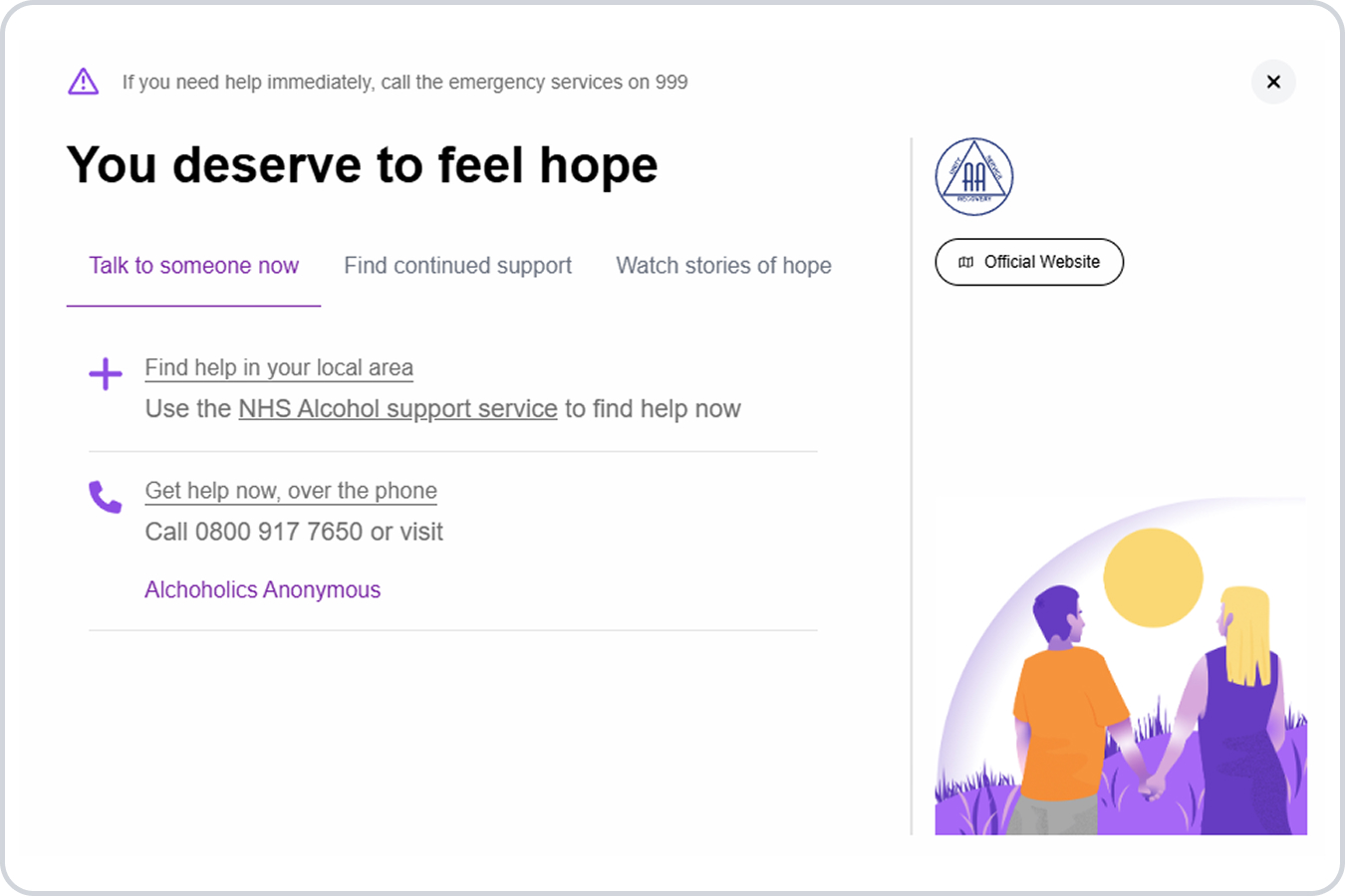 Ripple alcohol misuse intervention