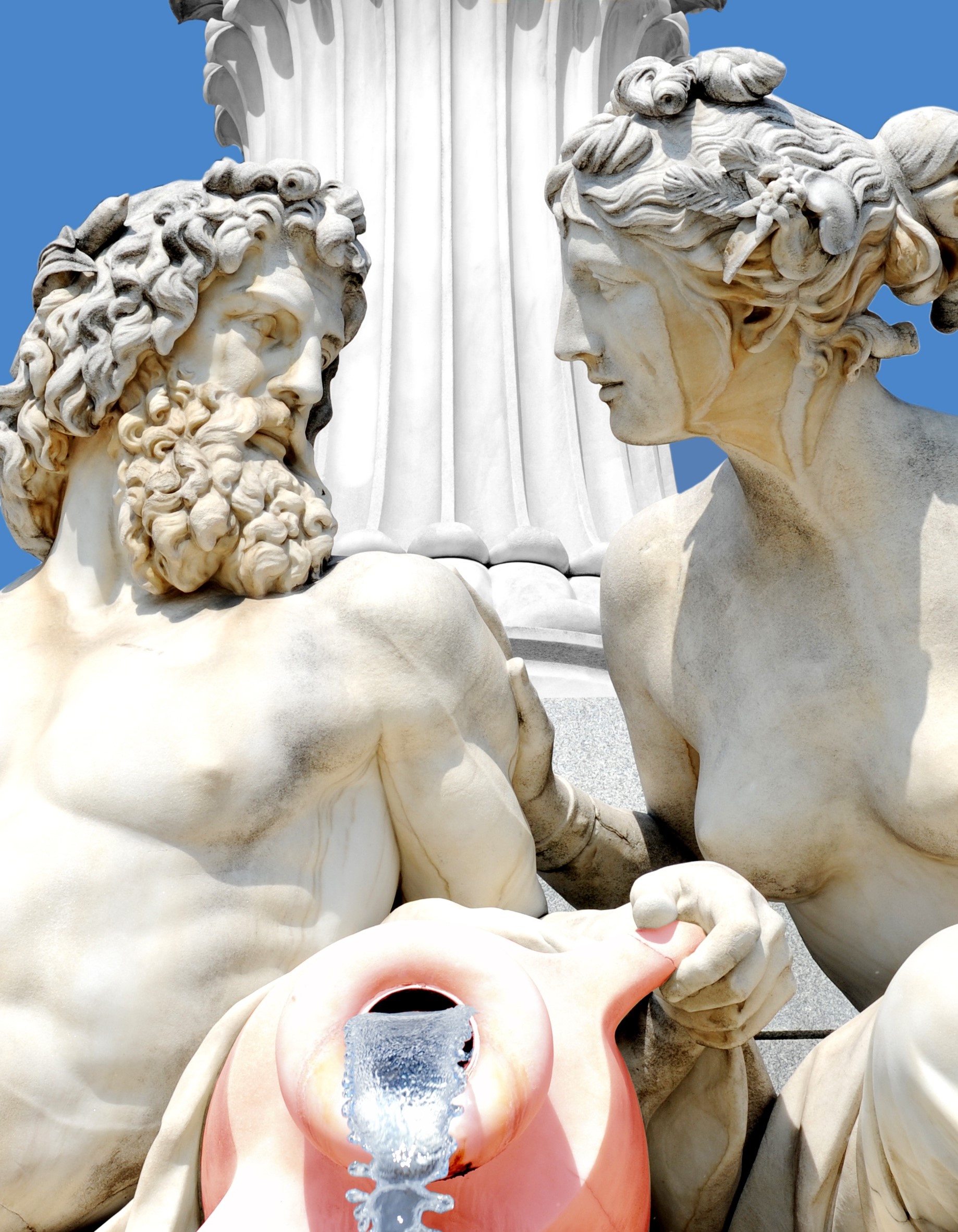 דיונוסוס אל היין מסמל את הקשר בין פיסול לשיקום הפה