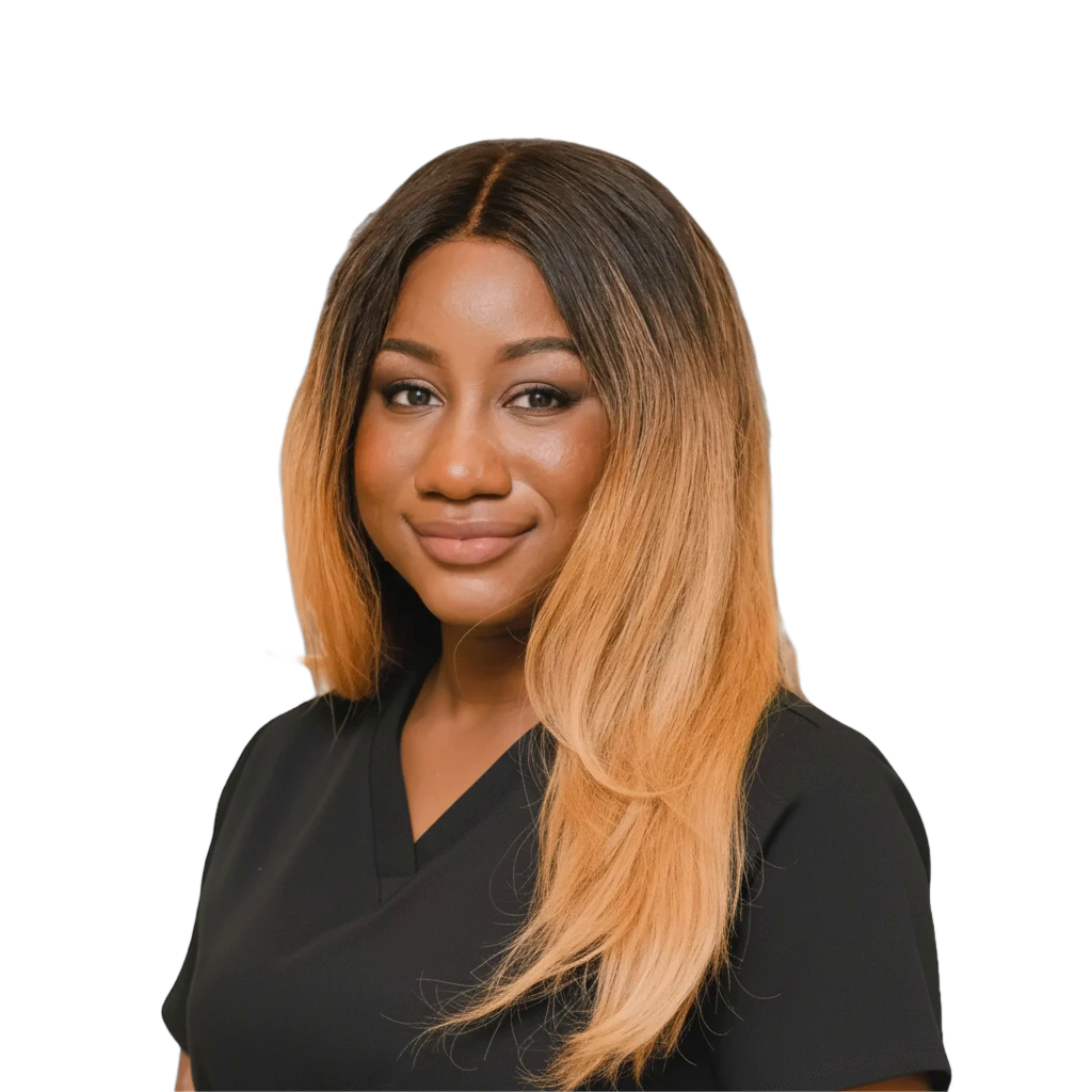 Dre Francesca Olinga, optométriste à Experience Care, portrait détouré