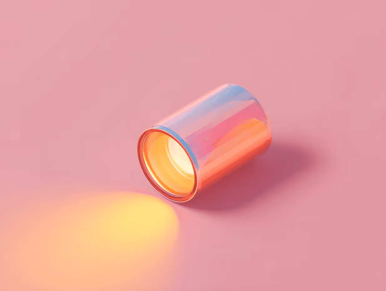 3D lens focusing light rays, representing detection and clarity in identifying statistical significance and power.