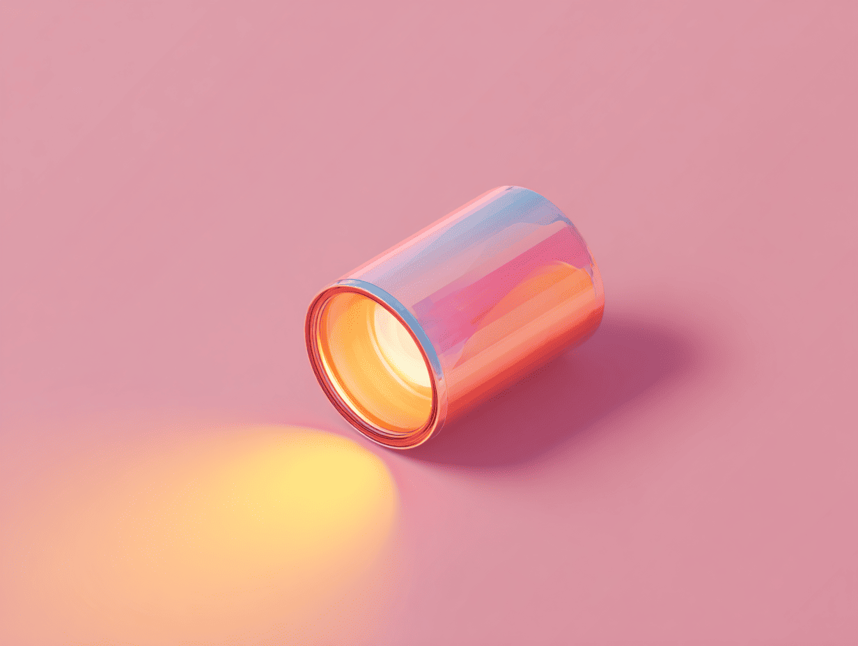 3D lens focusing light rays, representing detection and clarity in identifying statistical significance and power.