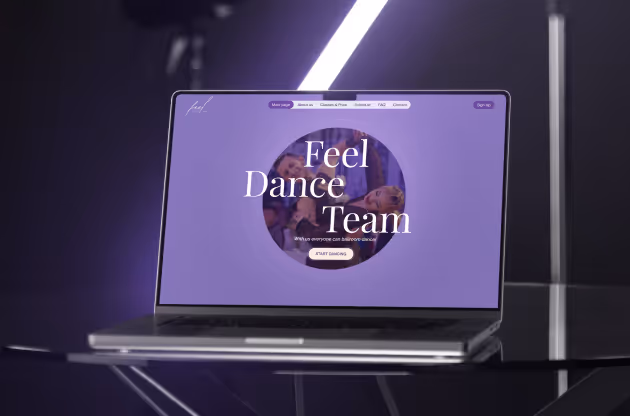 Danse studio website project preview