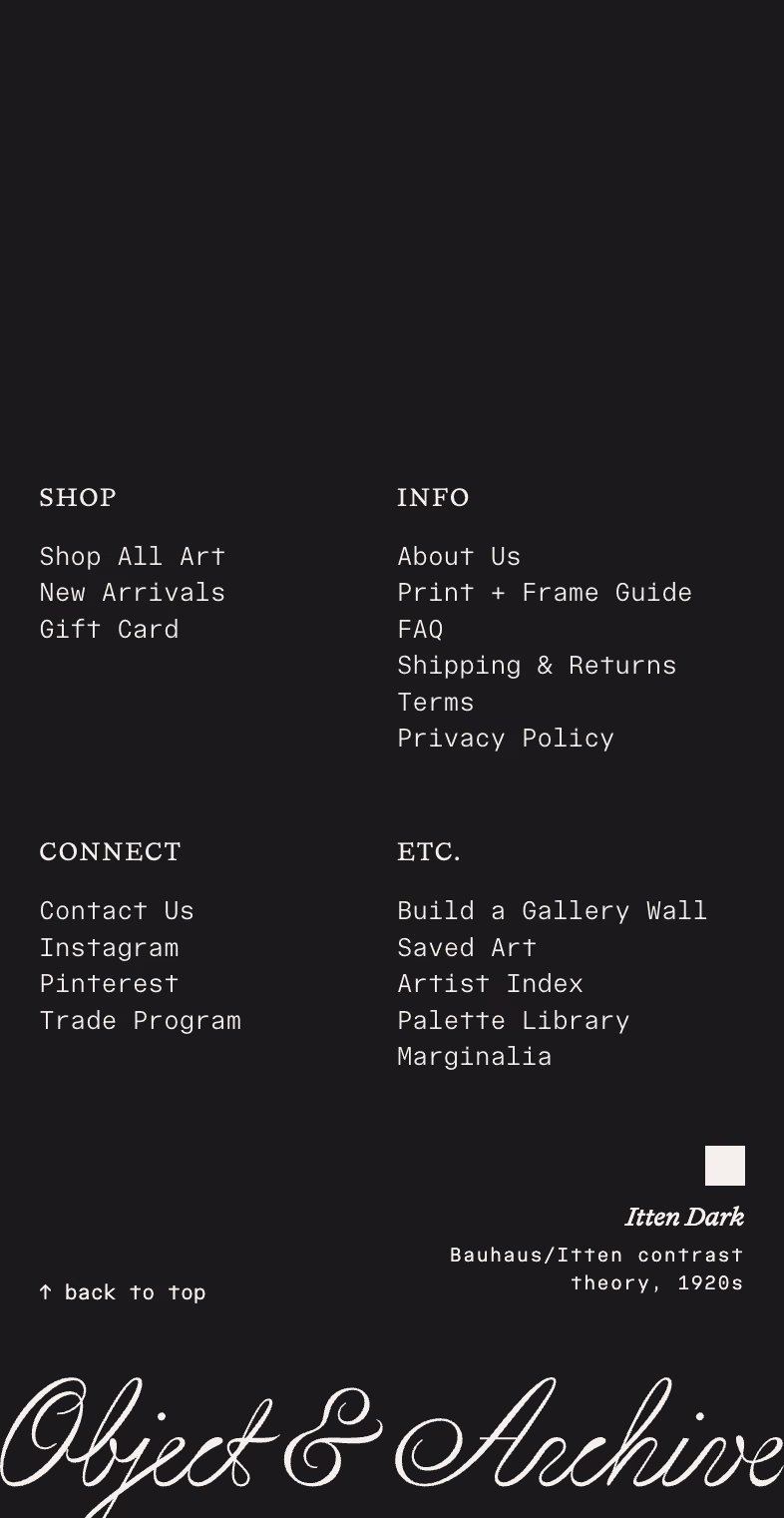 Object & Archive