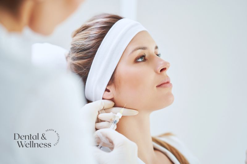 Masseter Botox treatment area on the jaw