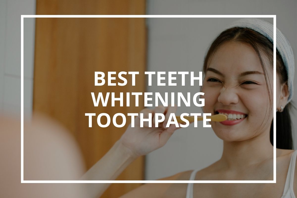 Whitening toothpaste on a toothbrush