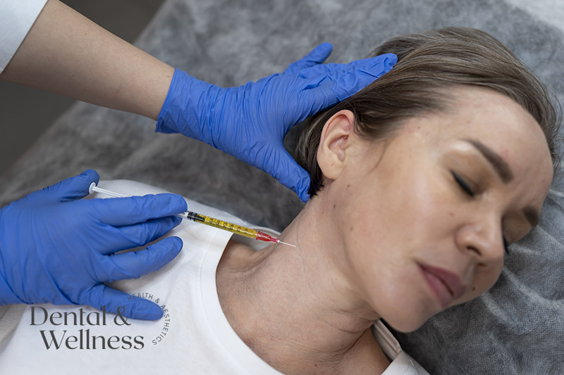 Neck Botox treatment area
