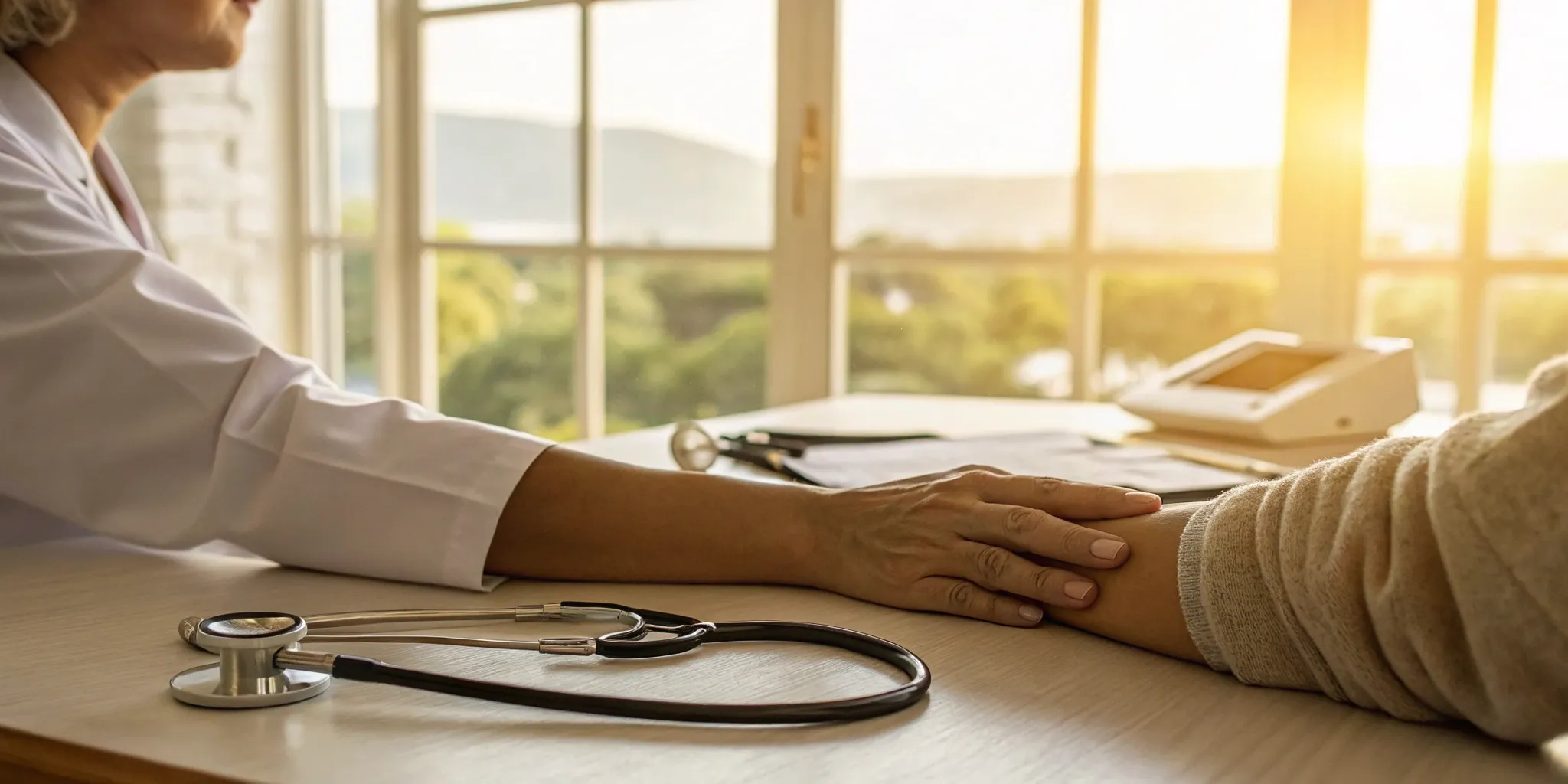Doctor explains Medicare diabetes benefits to a patient during a consultation.