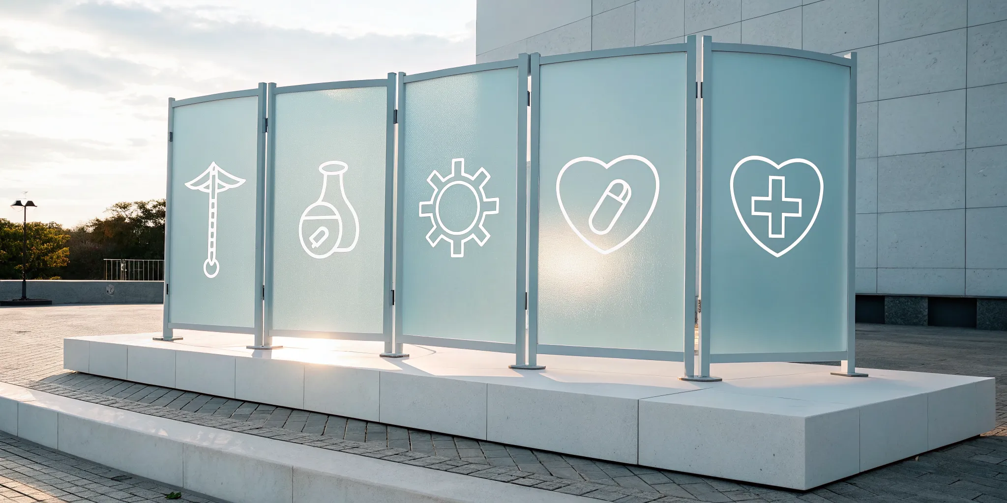 Five icons representing the key types of chronic illness support.