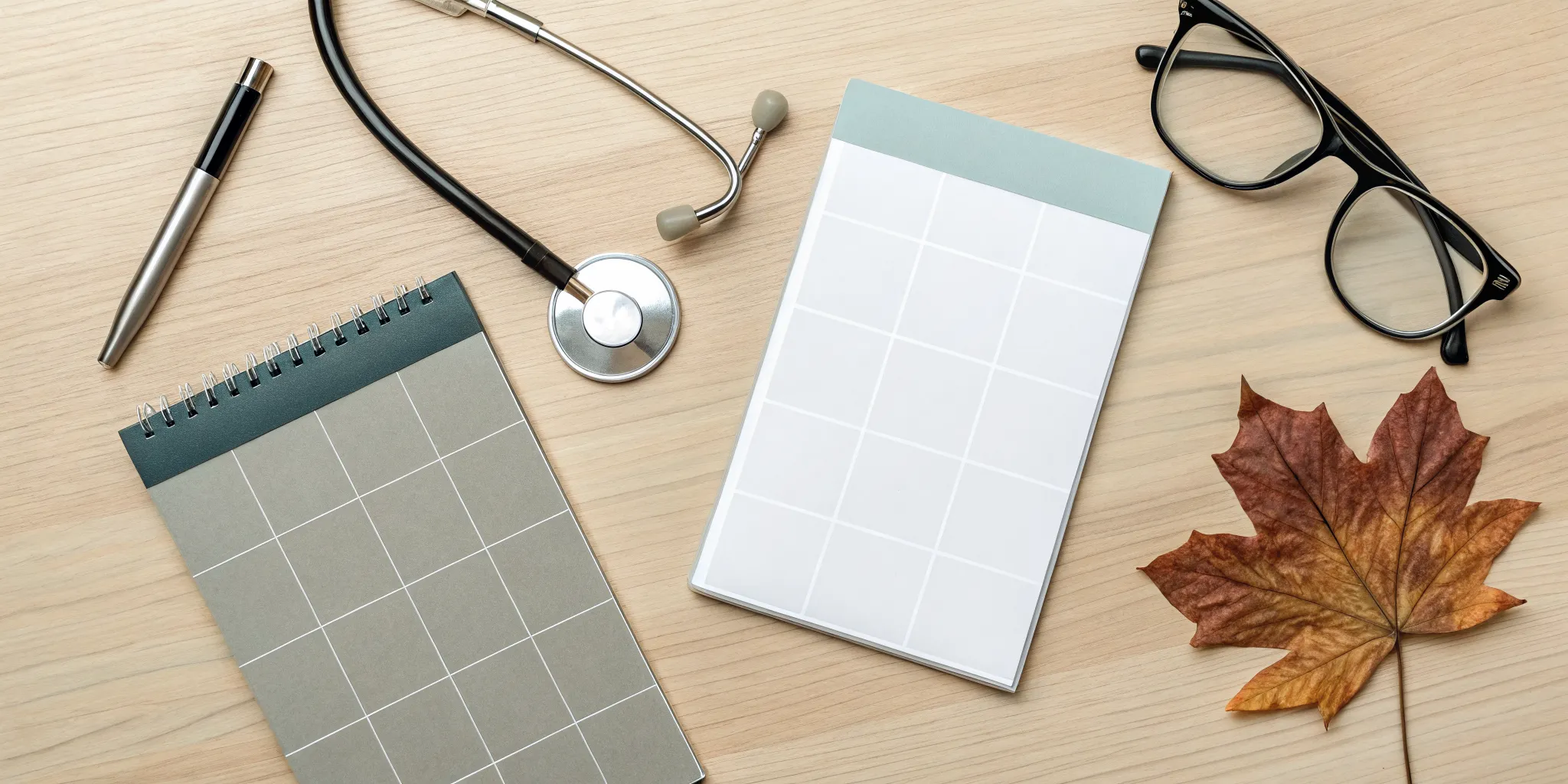 A stethoscope and notepad on a desk, ready for Medicare open enrollment for 2025.