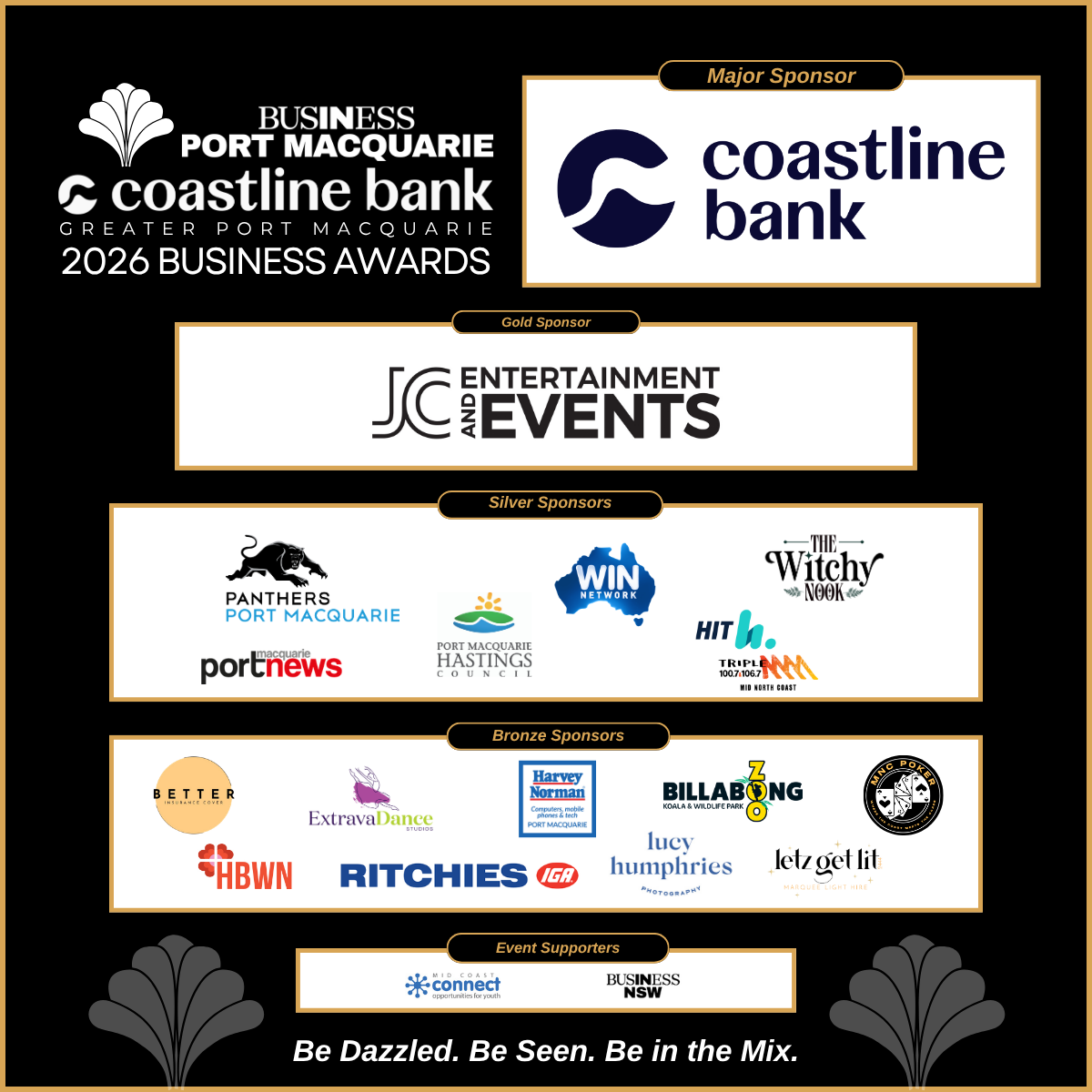 2026 Coastline Bank Greater Port Macquarie Business Awards Sponsors