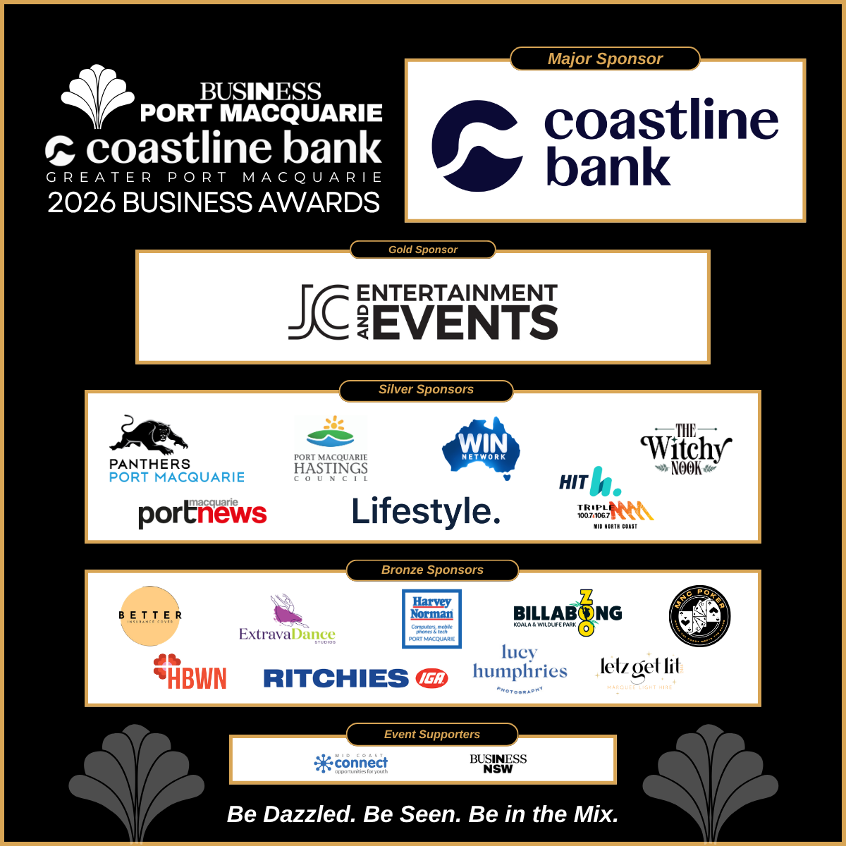2026 Coastline Bank Greater Port Macquarie Business Awards Sponsors