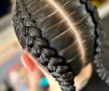an image showing two neat dutch braids