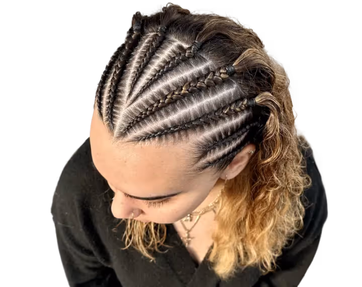 8/10x Half Head Cornrows