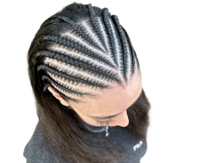 10/12x Half Head Cornrows