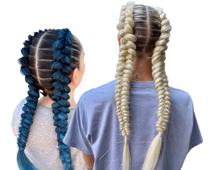 2x Pulled Out Braids