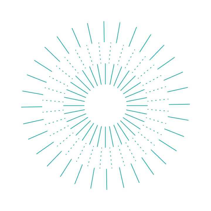 Radiating lines forming a circular pattern, symbolizing Decentriq's secure data collaboration platform.