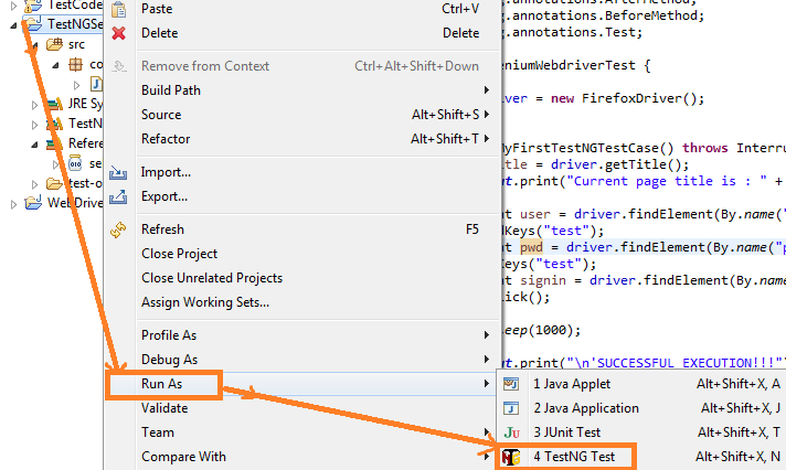 How to run the TestNG Test Case