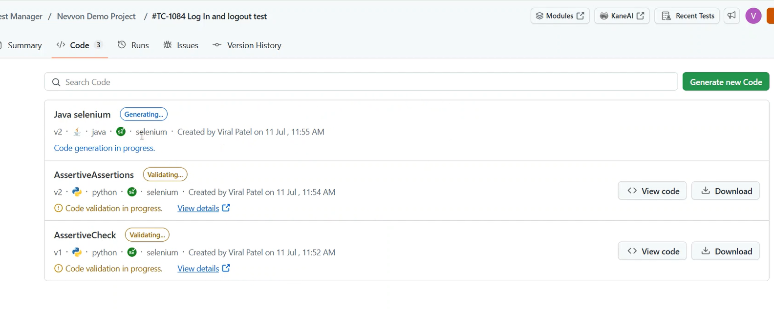 Step 3: Execute and Validate
