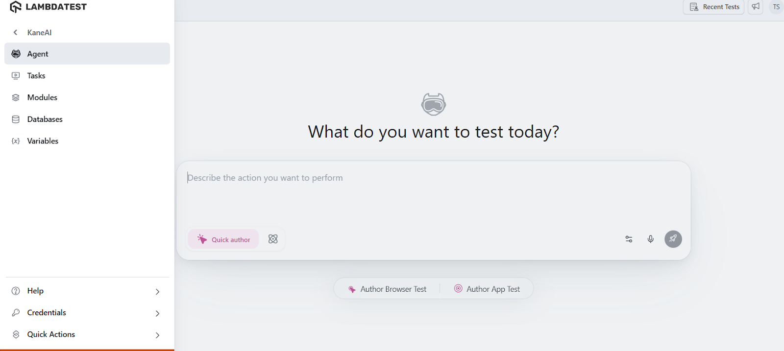 Step 1: Log in to Kane AI Dashboard