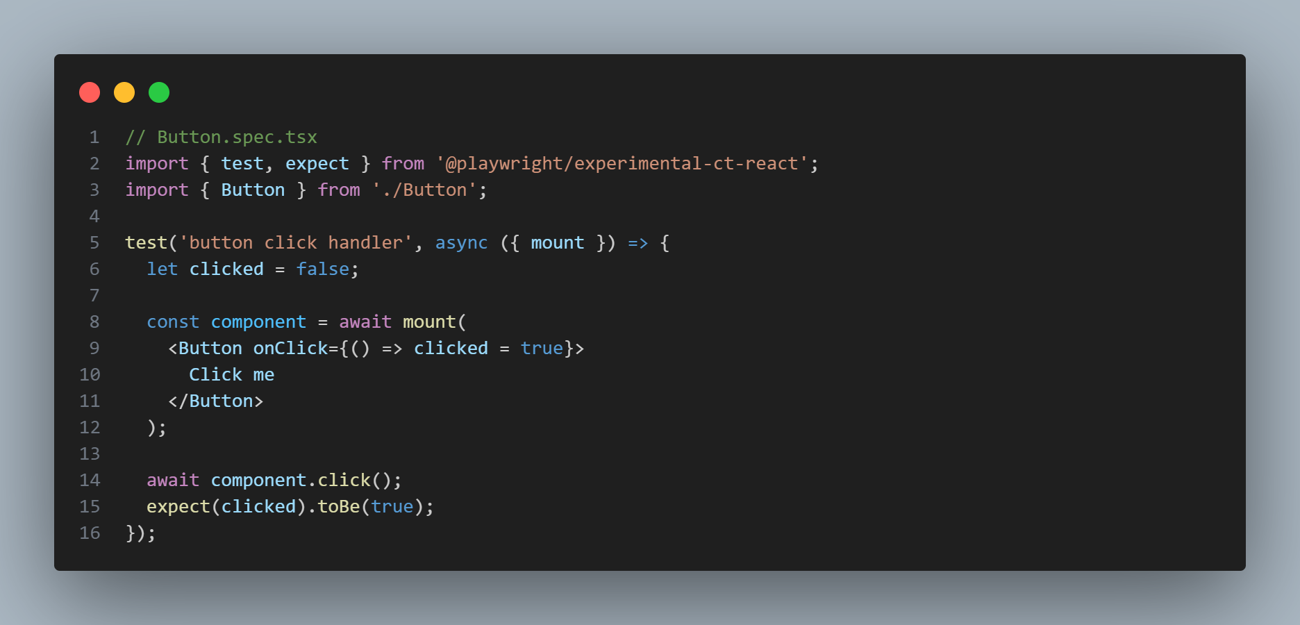 Component Testing with React