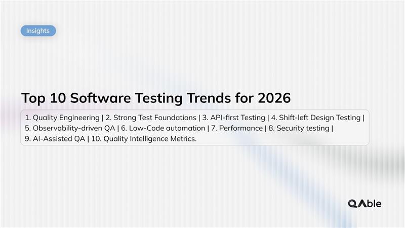 Top 10 Software Testing Trends for 2026