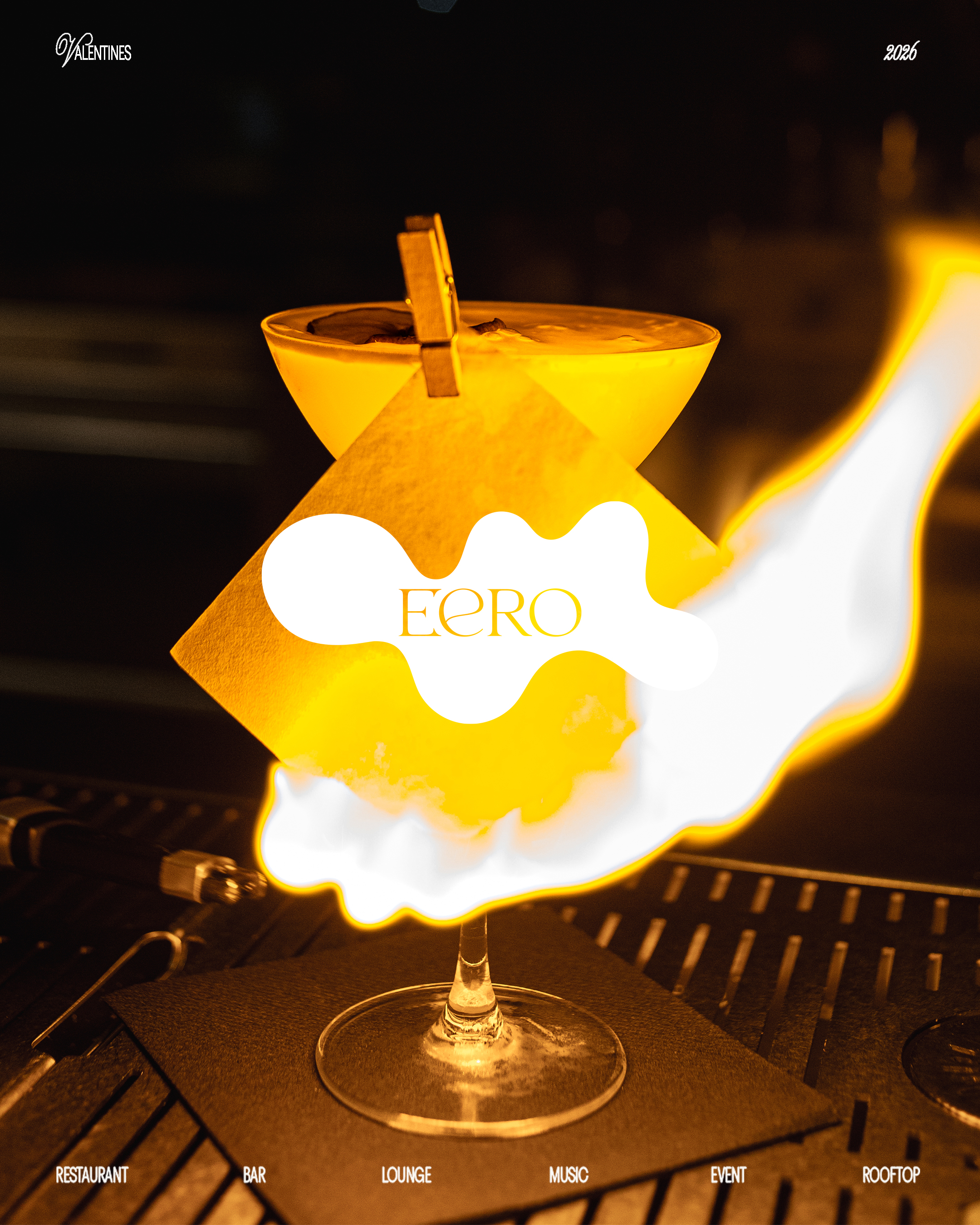 Brennende cocktail på Eero