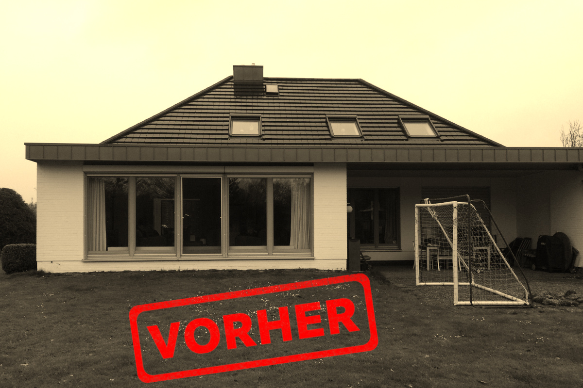 Terrassen und Außenanlagen Bungalow 70-er Jahre