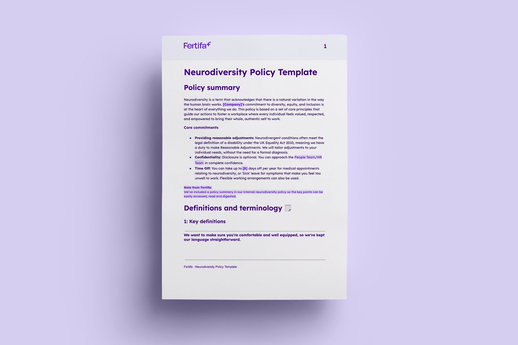 Build a neuroinclusive workplace with our free Neurodiversity Policy ...