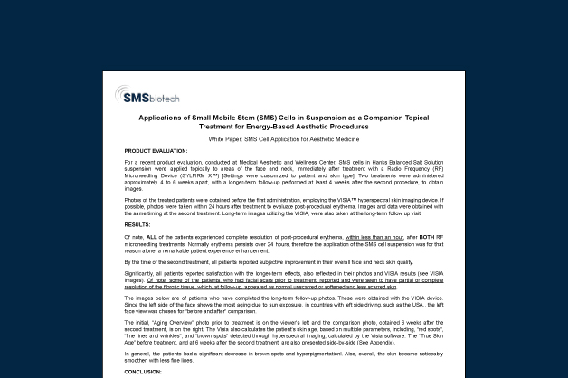 SMS Cells After RF Microneedling: New Evidence Shows Faster Recovery & Better Skin Quality