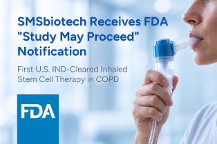 SMSbiotech Advances COPD Program with U.S. FDA Clearance of IND